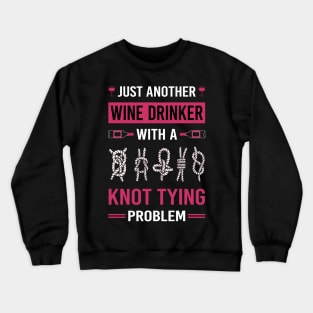 Wine Drinker Knot Tying Crewneck Sweatshirt